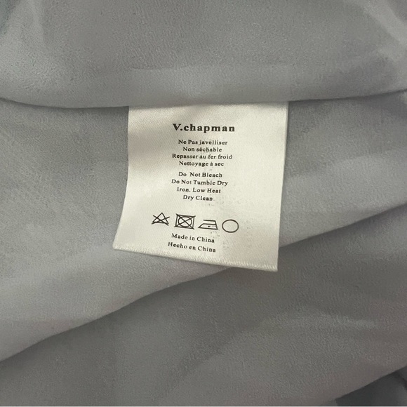 NEW NWT V. Chapman Lara Midi Dress Gown In Blue Tapestry Rose - Picture 13 of 14